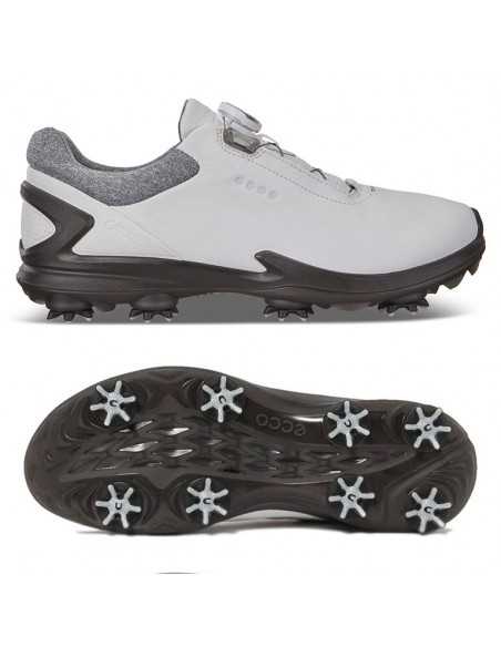 Ecco Golf Biom G Boa Blanc Gris Chaussure Homme Chaussures De Golf