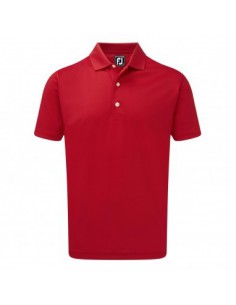 FOOTJOY STRETCH PIQUE SOLID KNIT COLLAR RED - POLO HOMBRE