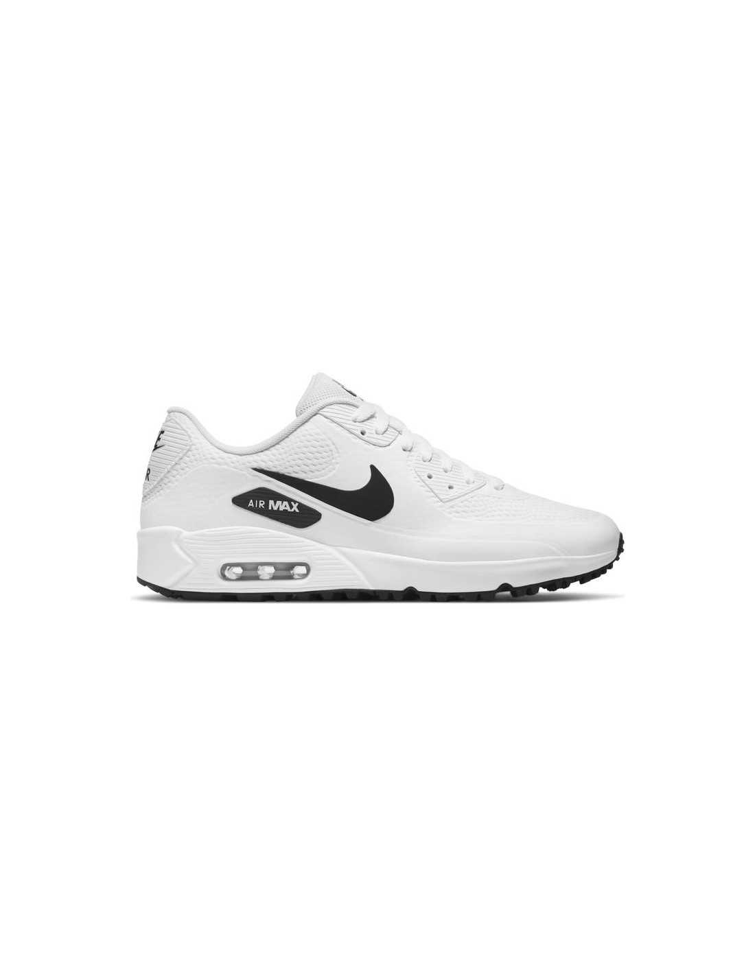 NIKE AIR MAX 90 G WHITE/BLACK - MAN SHOE - Nike Men's Golf Shoes - The ...